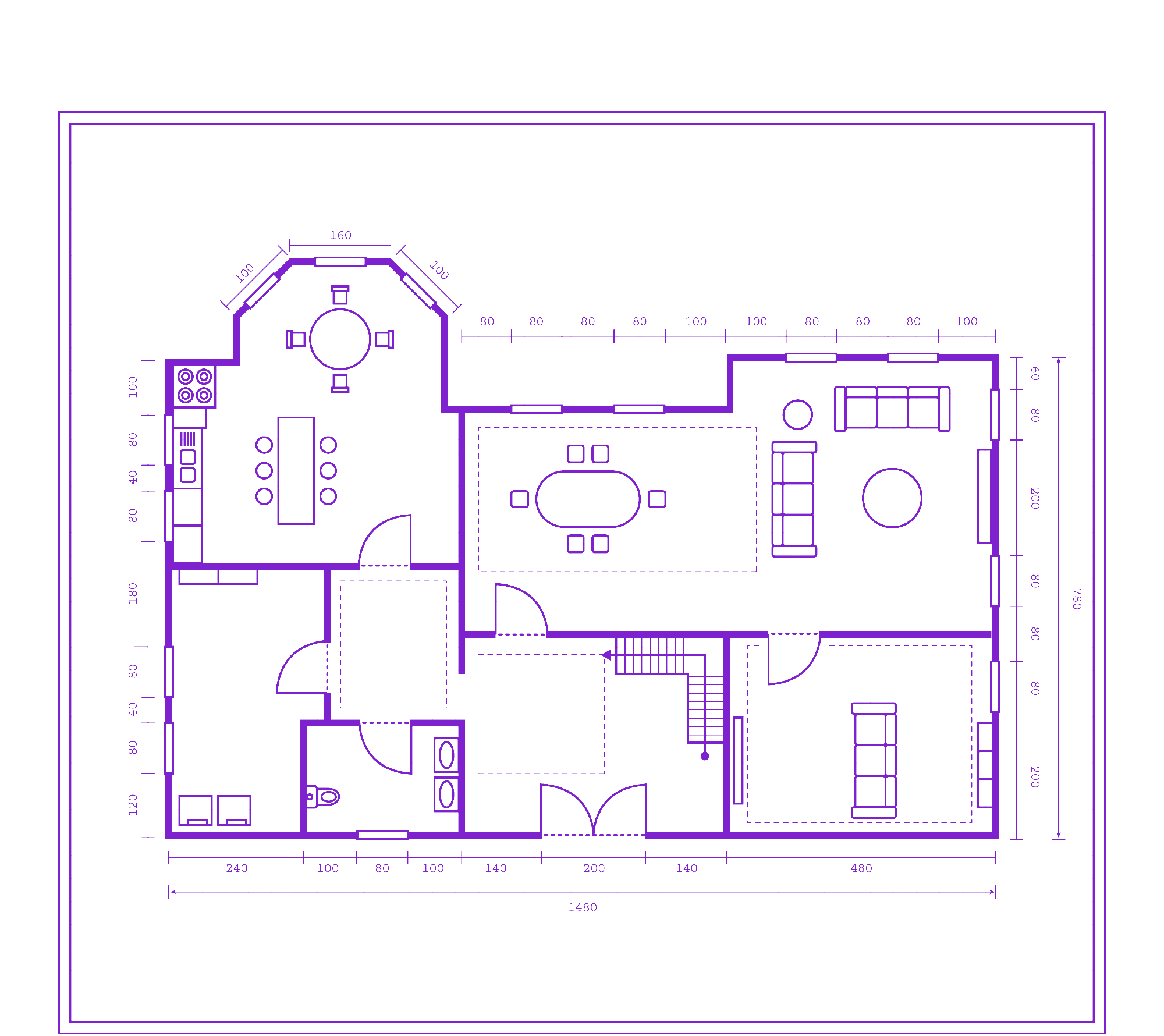 Nexop home floor plan — sensor network overview
